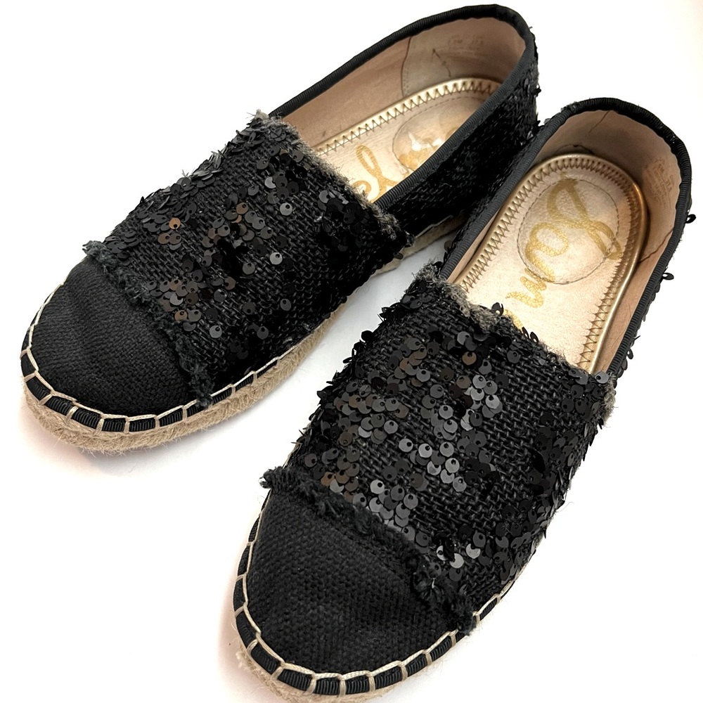 Sam Edelman Sequined Slip On Espadrilles 7.5